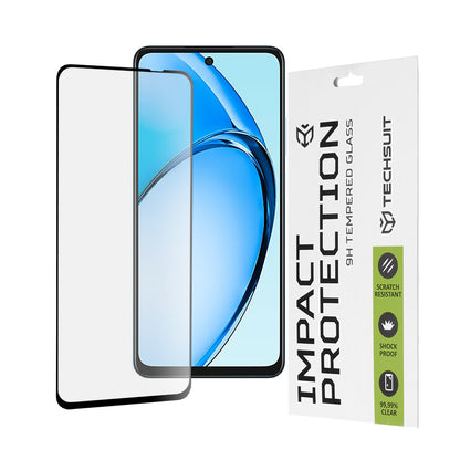 Zaštitna folija za ekran Techsuit za Oppo A60, Kaljeno staklo, Full Glue, 111D, Crna