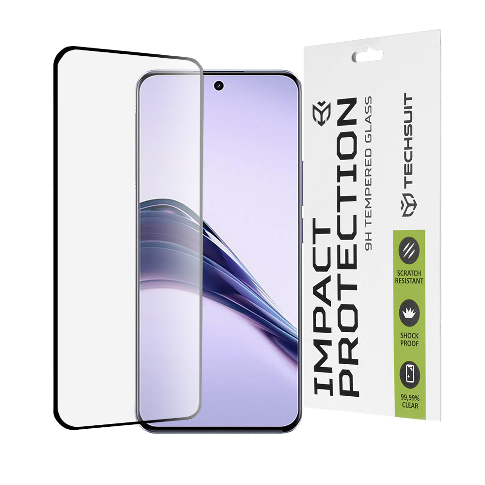 Zaštitna folija za ekran Techsuit za Realme 13 Pro / 13 Pro+, Kaljeno staklo, Full Glue, 111D, Crna