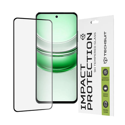 Zaštitna folija za ekran Techsuit za Realme C71, Kaljeno staklo, Full Glue, 111D, Crna