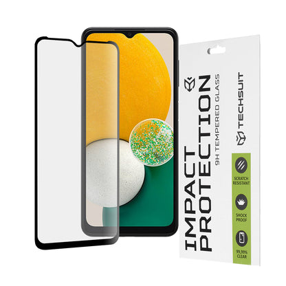 Zaštitna folija za ekran Techsuit za Samsung Galaxy A04 A045 / A04s A047 / A13 5G A136, Kaljeno staklo, Full Glue, 111D, Crna
