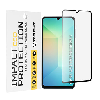 Zaštitna folija za ekran Techsuit za Samsung Galaxy A06 A065, Kaljeno staklo, Full Glue, Crna