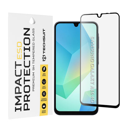 Zaštitna folija za ekran Techsuit za Samsung Galaxy A17 4G / A17 5G / A16 5G A166 / A16 4G A165, Kaljeno staklo, Full Glue, Crna