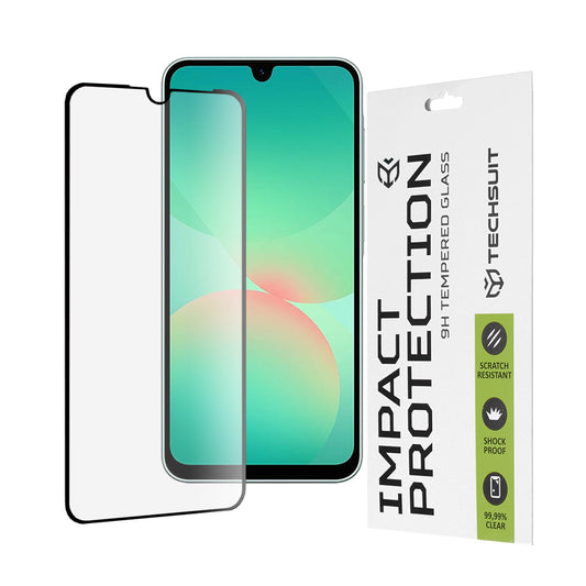 Zaštitna folija za ekran Techsuit za Samsung Galaxy A26 A266, Kaljeno staklo, Full Glue, 111D, Crna