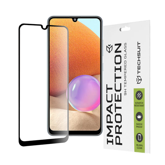 Zaštitna folija za ekran Techsuit za Samsung Galaxy A33 5G A336 / A32 A325, Kaljeno staklo, Full Glue, 111D, Crna