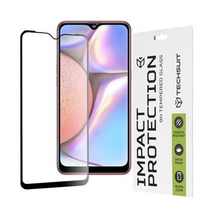 Zaštitna folija za ekran Techsuit za Samsung Galaxy M01s M017 / A10s A107 / A10 A105 / M10 M105, Kaljeno staklo, Full Glue, 111D, Crna