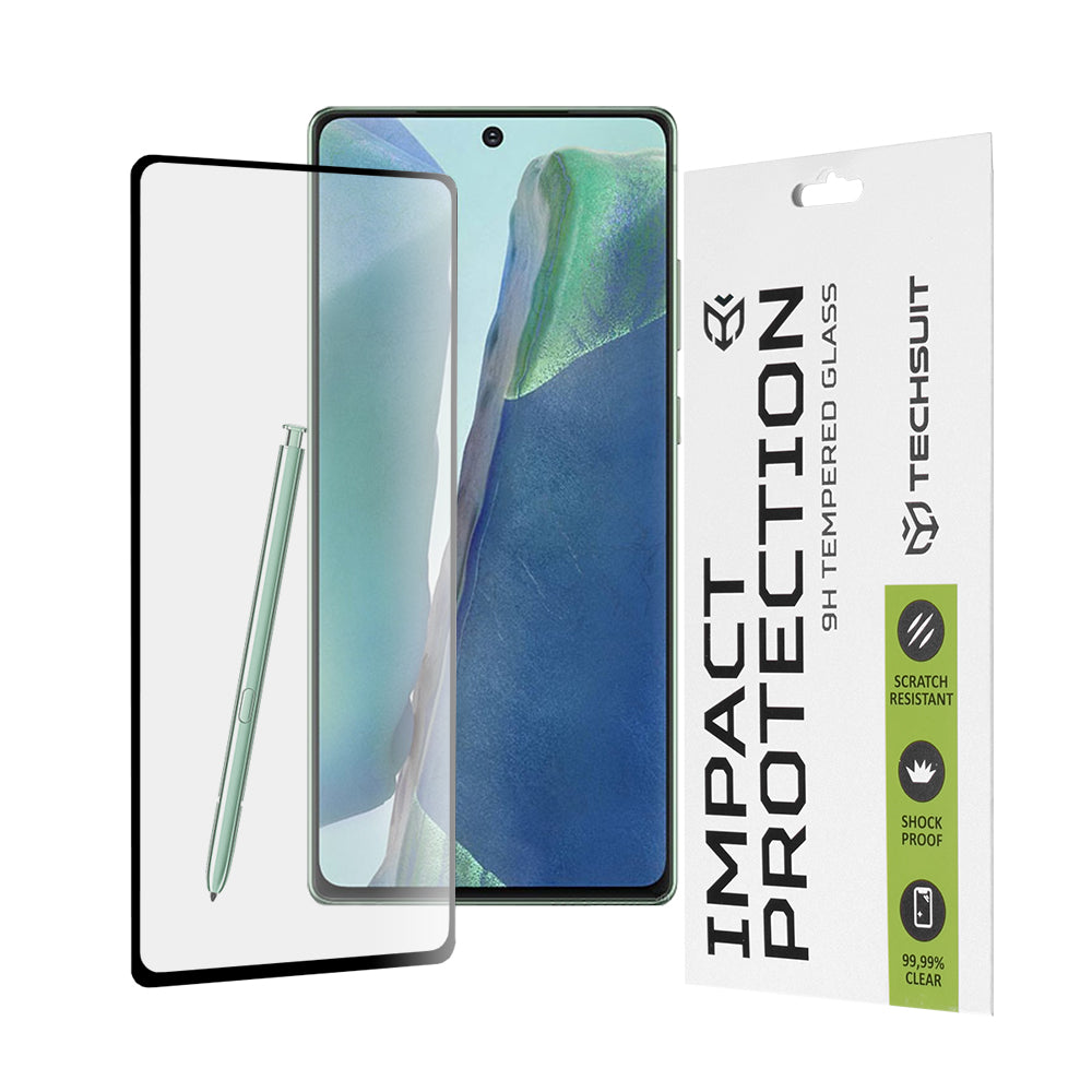 Zaštitna folija za ekran Techsuit za Samsung Galaxy Note 20 5G N981 / Note 20 N980, Kaljeno staklo, Full Glue, 111D, Crna