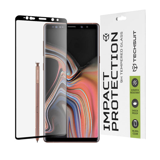 Zaštitna folija za ekran Techsuit za Samsung Galaxy Note 9 N960, Kaljeno staklo, Full Glue, 111D, Crna