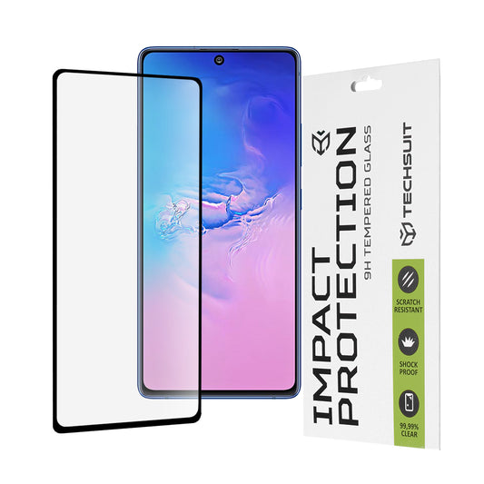 Zaštitna folija za ekran Techsuit za Samsung Galaxy S10 Lite G770, Kaljeno staklo, Full Glue, 111D, Crna