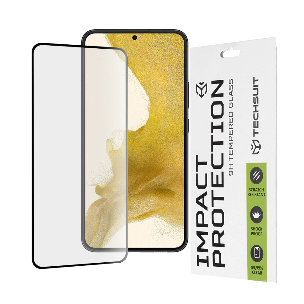 Zaštitna folija za ekran Techsuit za Samsung Galaxy S23+ S916 / S22+ 5G S906, Kaljeno staklo, Full Glue, 111D, Crna
