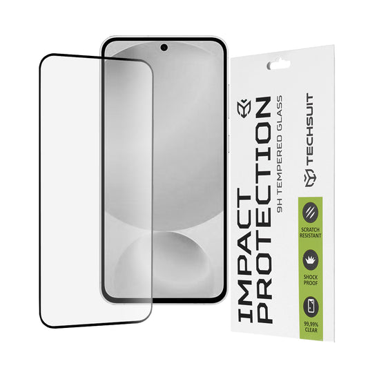 Zaštitna folija za ekran Techsuit za Samsung Galaxy S25 FE, Kaljeno staklo, Full Glue, 111D, Crna