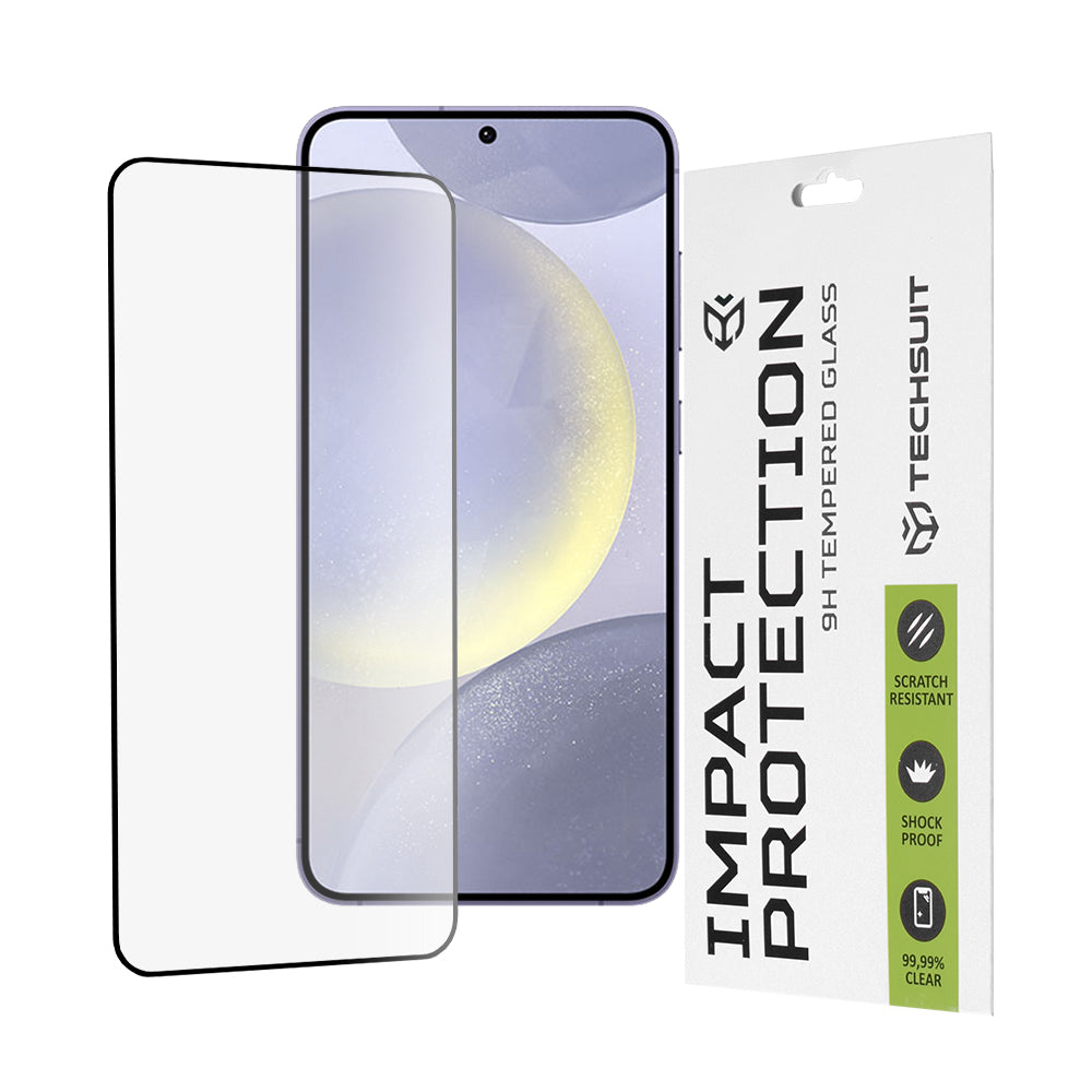Zaštitna folija za ekran Techsuit za Samsung Galaxy S25+ S936 / S24+ S926, Kaljeno staklo, Full Glue, 111D, Crna