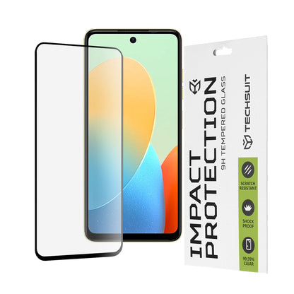 Zaštitna folija za ekran Techsuit za Tecno Spark 20 / Spark Go 2024 / Spark 20C / Smart 8 / Hot 40i, Kaljeno staklo, Full Glue, 111D, Crna