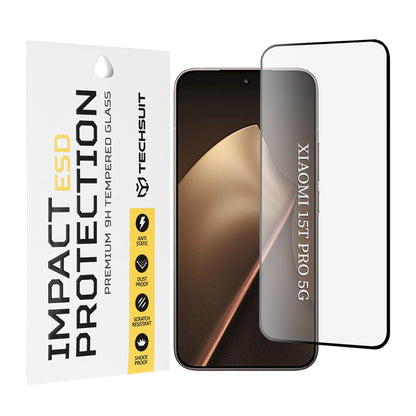 Zaštitna folija za ekran Techsuit za Xiaomi 15T Pro, Kaljeno staklo, Full Glue, Crna