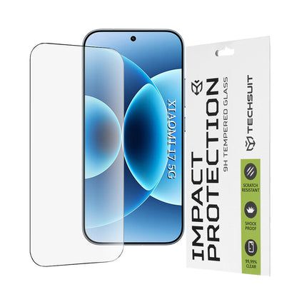 Zaštitna folija za ekran Techsuit za Xiaomi 17, Kaljeno staklo, Full Glue, 111D, Crna