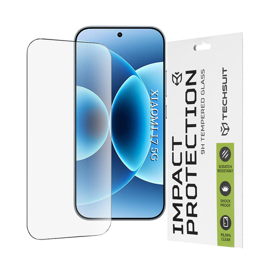 Zaštitna folija za ekran Techsuit za Xiaomi 17, Kaljeno staklo, Full Glue, 111D, Crna