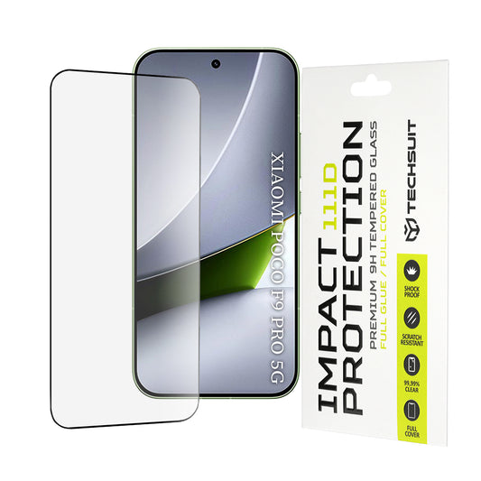 Zaštitna folija za ekran Techsuit za Xiaomi Poco F9 Pro, Kaljeno staklo, Full Glue, 111D, Crna