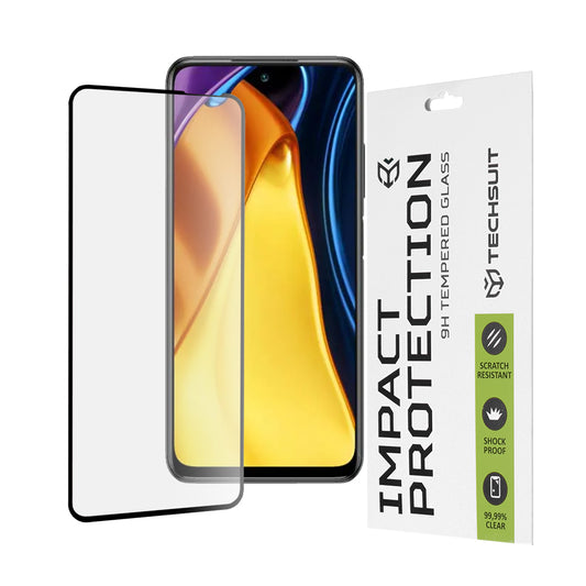 Zaštitna folija za ekran Techsuit za Xiaomi Poco M3 Pro 5G / Redmi Note 10 5G, Kaljeno staklo, Full Glue, 111D, Crna