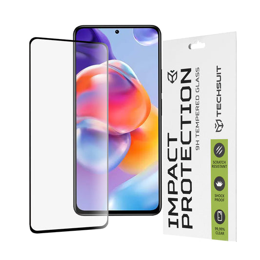 Zaštitna folija za ekran Techsuit za Xiaomi Poco X4 Pro 5G / Redmi Note 11 Pro+ 5G, Kaljeno staklo, Full Glue, 111D, Crna