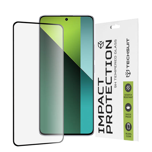 Zaštitna folija za ekran Techsuit za Xiaomi Poco X6 / Redmi Note 13 Pro 5G, Kaljeno staklo, Full Glue, 111D, Crna