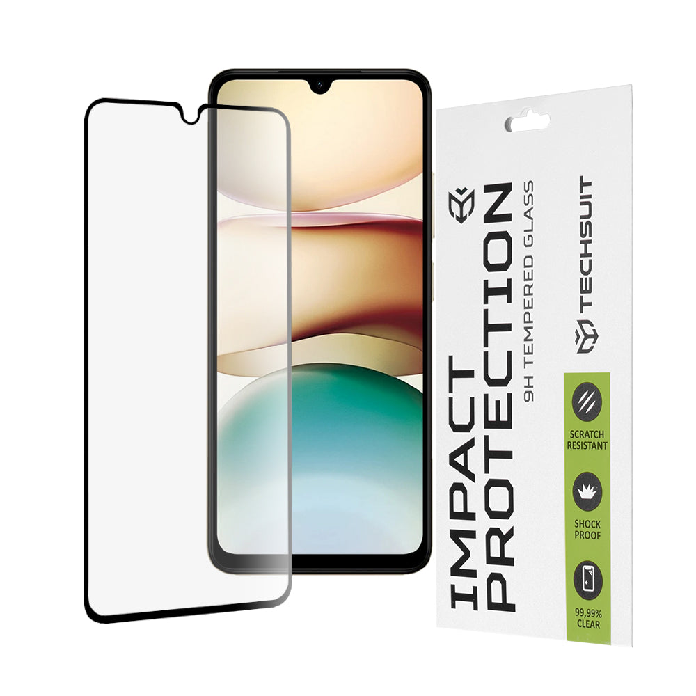 Zaštitna folija za ekran Techsuit za Xiaomi Redmi A5 4G (Standard), Kaljeno staklo, Full Glue, 111D, Crna