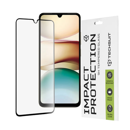 Zaštitna folija za ekran Techsuit za Xiaomi Redmi A5 4G (Standard), Kaljeno staklo, Full Glue, 111D, Crna