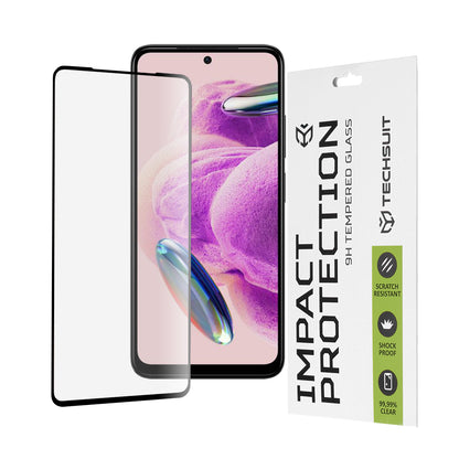 Zaštitna folija za ekran Techsuit za Xiaomi Redmi Note 12S, Kaljeno staklo, Full Glue, 111D, Crna