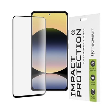 Zaštitna folija za ekran Techsuit za Xiaomi Redmi Note 14 4G (Regional) / Note 14 5G, Kaljeno staklo, Full Glue, 111D, Crna