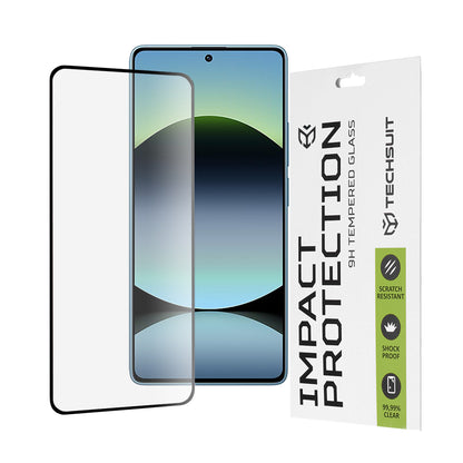 Zaštitna folija za ekran Techsuit za Xiaomi Redmi Note 14S, Kaljeno staklo, Full Glue, 111D, Crna