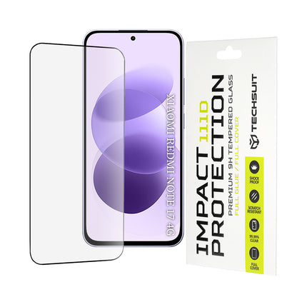 Techsuit zaštitno staklo za ekran za Xiaomi Redmi Note 17 4G / Note 17 5G, kaljeno staklo, Full Glue, 111D, crno