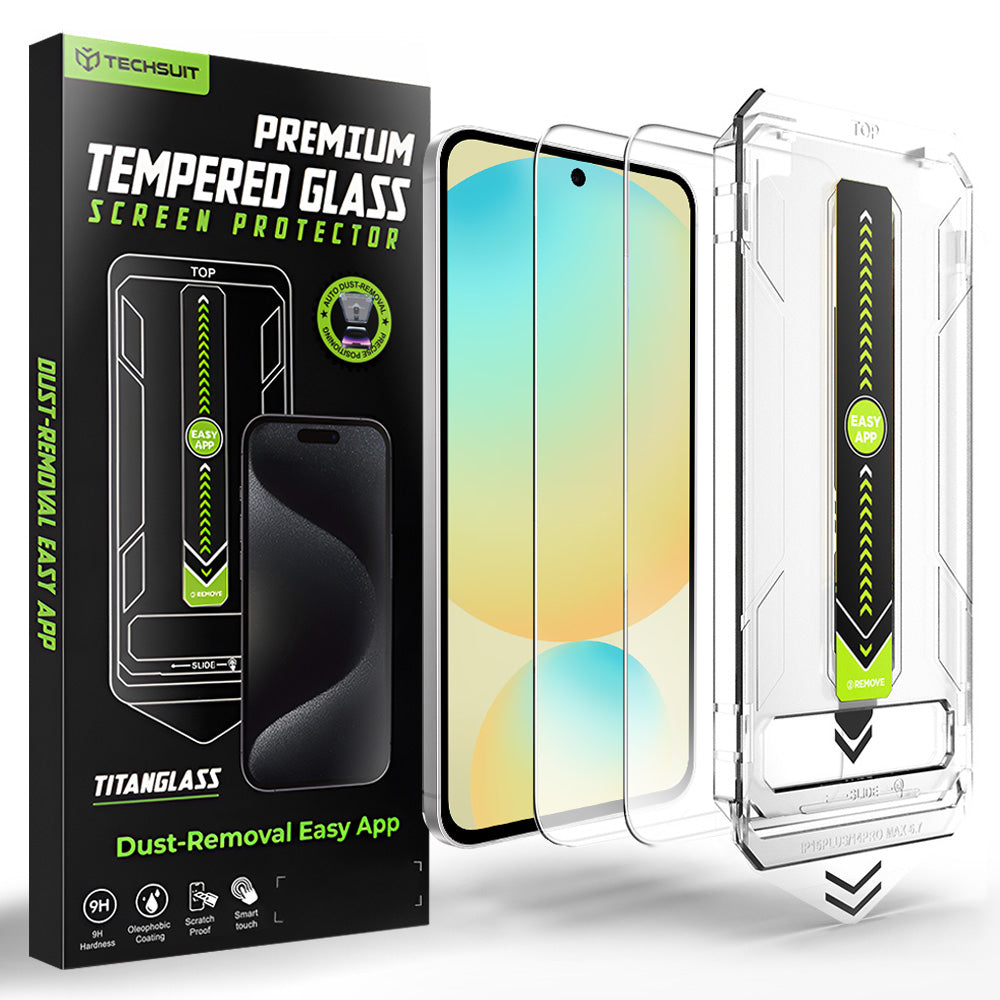 Zaštitna folija za ekran Techsuit TitanGlass CrystalHD za Samsung Galaxy A56 A566 / S24 FE S721, Kaljeno staklo, Full Glue, Set od 2 komada