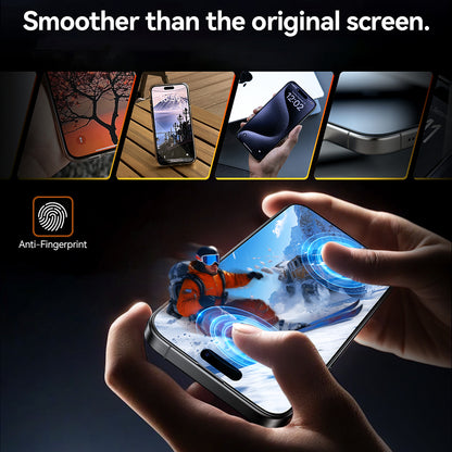 Zaštitna folija za ekran Torras GlassGo Install Master za Apple iPhone 16 Pro Max, Kaljeno staklo, Full Glue, Crna