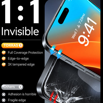 Zaštitna folija za ekran Torras GlassGo Install Master za Apple iPhone 16 Pro Max, Kaljeno staklo, Full Glue, Crna