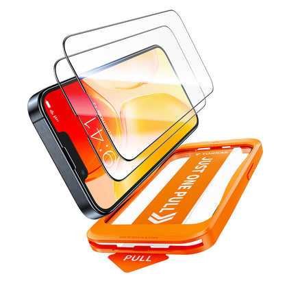 Zaštitna folija za ekran Torras GlassGo Install Master za Apple iPhone 17e / 16e / 14 / 13 Pro, Kaljeno staklo, Full Glue, Set od 2 komada