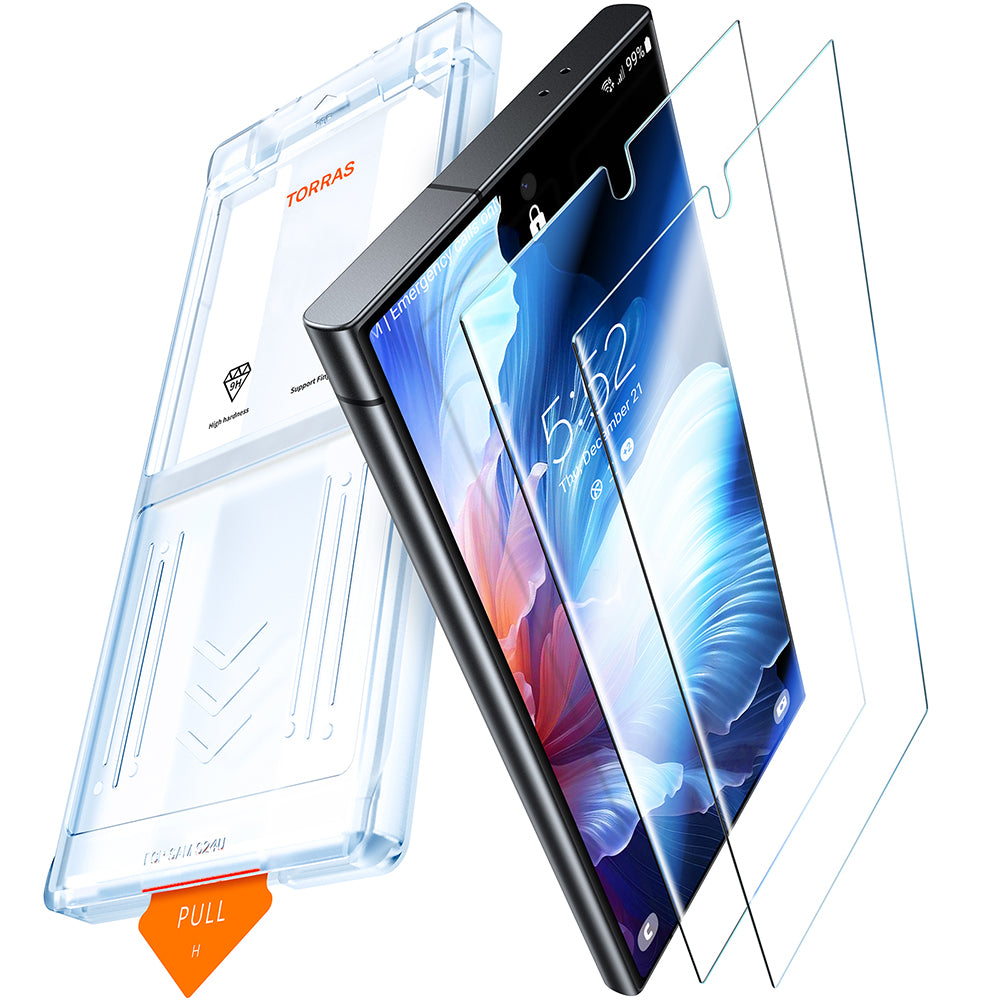 Folija za zaštitu ekrana Torras GlassGo Install Master za Google Pixel 9a, Kaljeno staklo, Full Glue, Set 2 komada