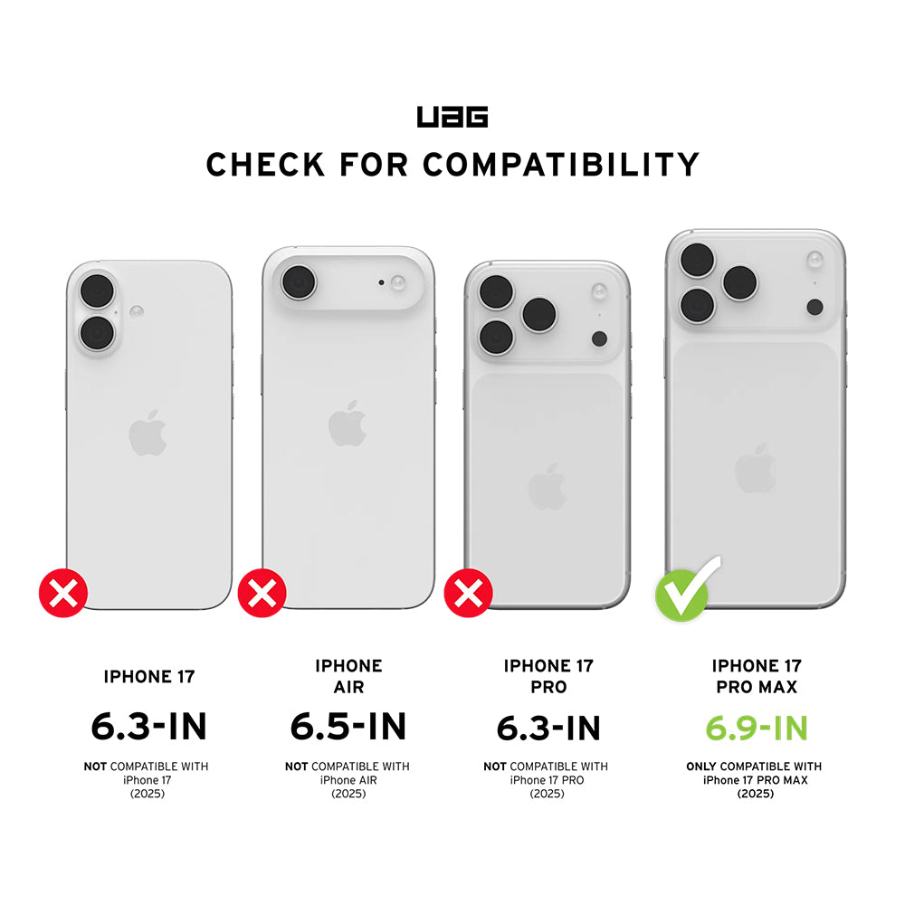 Folija za zaštitu ekrana Urban Armor Gear Shield za Apple iPhone 17 Pro Max, Kaljeno staklo, Full Glue, Crna