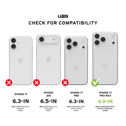 Folija za zaštitu ekrana Urban Armor Gear Shield za Apple iPhone 17 Pro Max, Kaljeno staklo, Full Glue, Crna