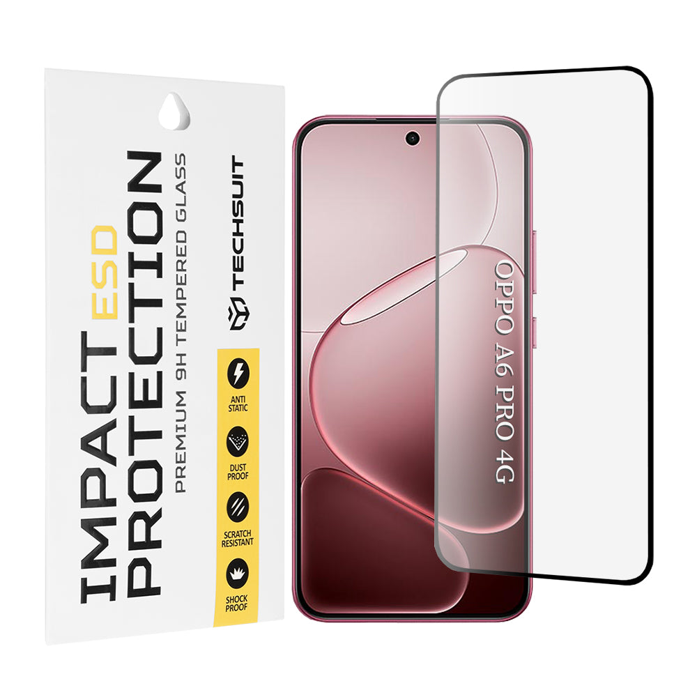 Zaštitna folija Techsuit za Oppo A6 Pro 5G / A6 Pro 4G, Kaljeno Staklo, Full Glue, Crna