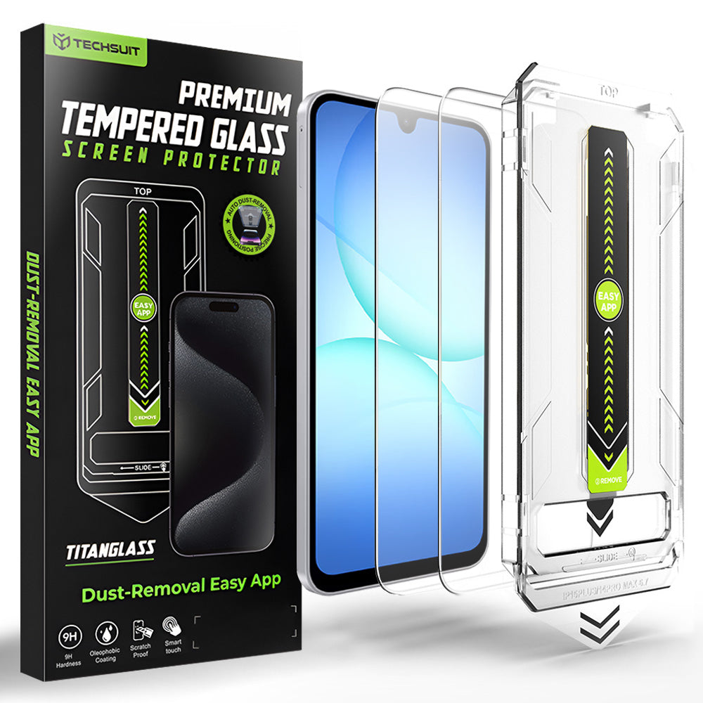 Zaštitna folija za ekran Techsuit TitanGlass CrystalHD za Samsung Galaxy A17 5G / A16 5G A166 / A16 4G A165, Kaljeno staklo, Set od 2 komada
