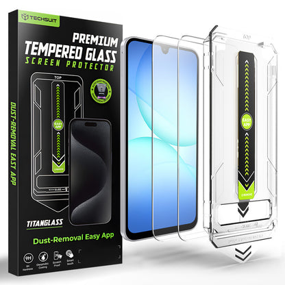 Zaštitna folija za ekran Techsuit TitanGlass CrystalHD za Samsung Galaxy A17 5G / A16 5G A166 / A16 4G A165, Kaljeno staklo, Set od 2 komada