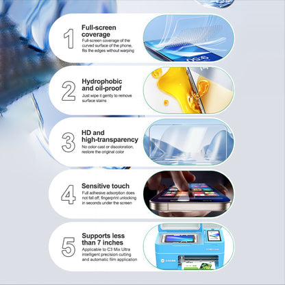 Hidrogel / TPU folija Relife GF-1M za UV vakuum laminator Sunshine C3 Mix Ultra, 120mm x 210mm, Set 50 komada