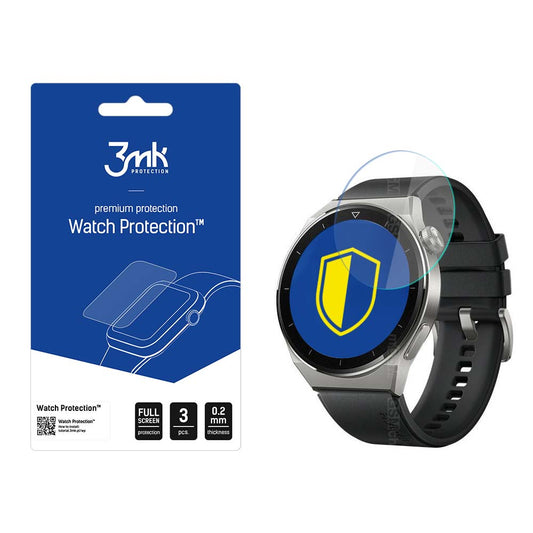 Protective Film 3MK FlexibleGlass for Huawei Watch GT 3 Pro 46mm, Set 3 pieces, Flexible Glass