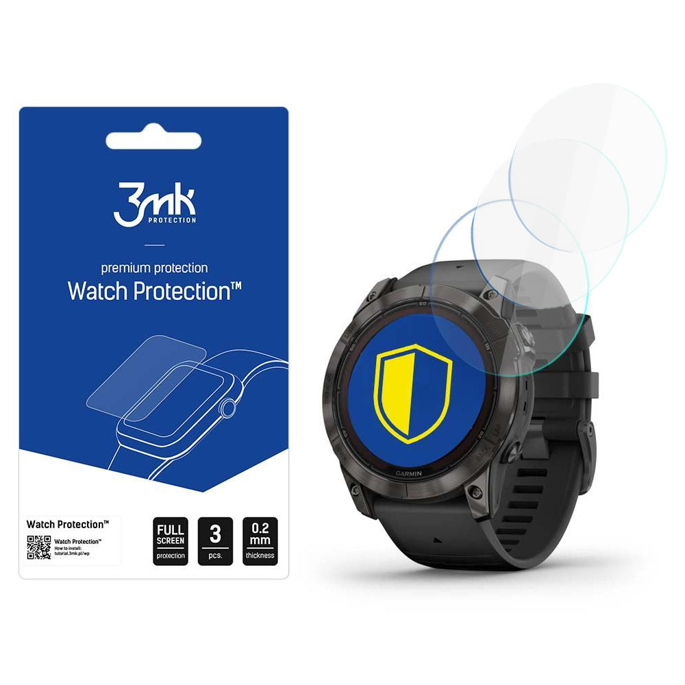 Zaštitna folija 3MK FlexibleGlass za Garmin Fenix 7X Pro Solar, Set 3 komada, Fleksibilno staklo