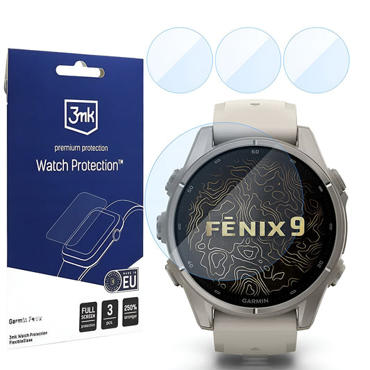 Zaštitna folija 3MK FlexibleGlass za Garmin Fenix 9 43mm, Set 3 komada, Fleksibilno staklo