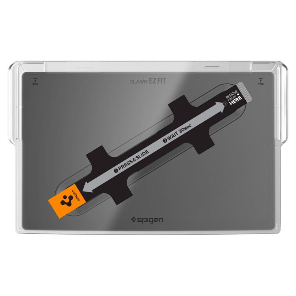 Folija za zaštitu Spigen GlastR EZ FIT za Navigaciju Tesla X / S (2022 - 2021), Kaljeno staklo, Crna AGL04688