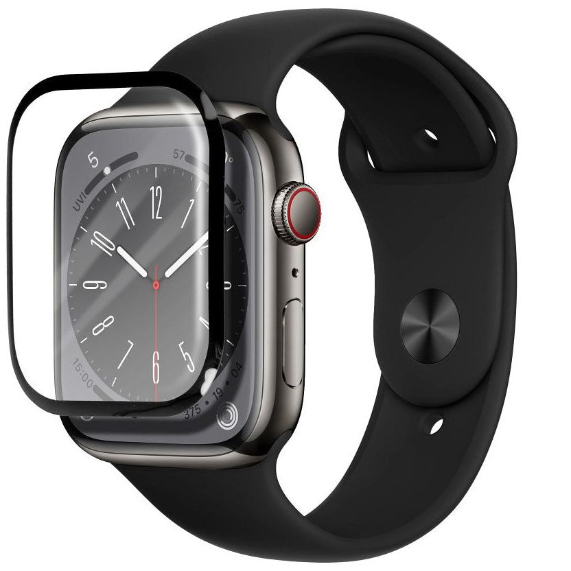 Folija zaštite Bestsuit za Apple Watch 9 / 8 41mm serija, Fleksibilno staklo, Crna