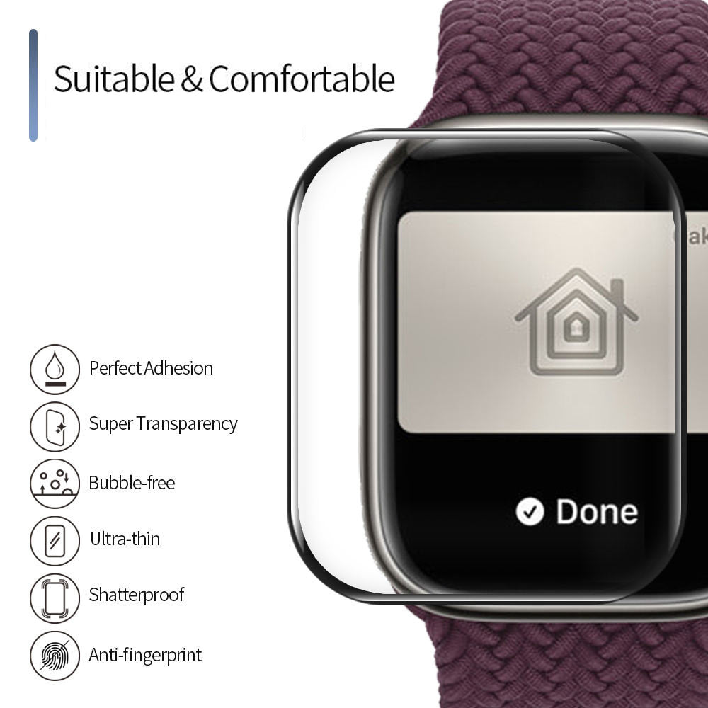 Zaštitna folija Blueo High Molecule za Apple Watch 40mm Series, Kaljeno staklo, Crna