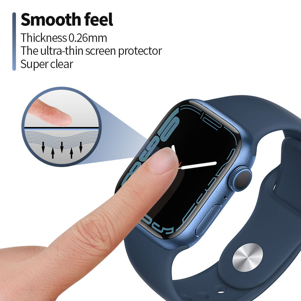 Zaštitna folija Blueo High Molecule za Apple Watch 44mm Series, Kaljeno staklo, Crna