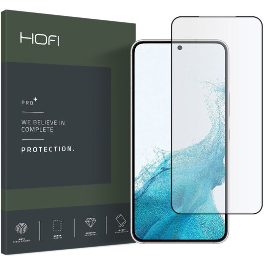 HOFI Screen protector for Samsung Galaxy S22 5G S901, Tempered Glass, Full Glue, Black HOFI187BLK HOFI187BLK