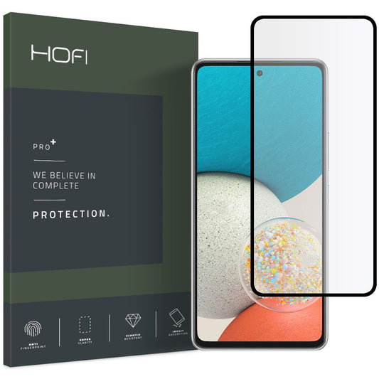 Screen Protector HOFI PRO+ for Samsung Galaxy A53 5G A536, Tempered Glass, Full Glue, Black
