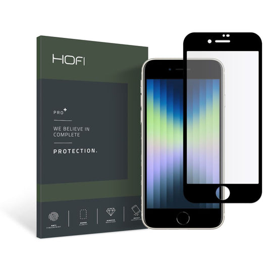 Screen protector HOFI PRO+ for Apple iPhone iPhone SE (2022) / SE (2020) / 8, Tempered Glass, Full Glue, Black